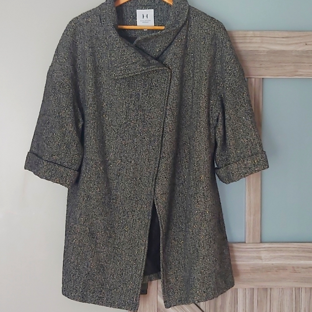 Halston Heritage wool tweeded jacket / coat